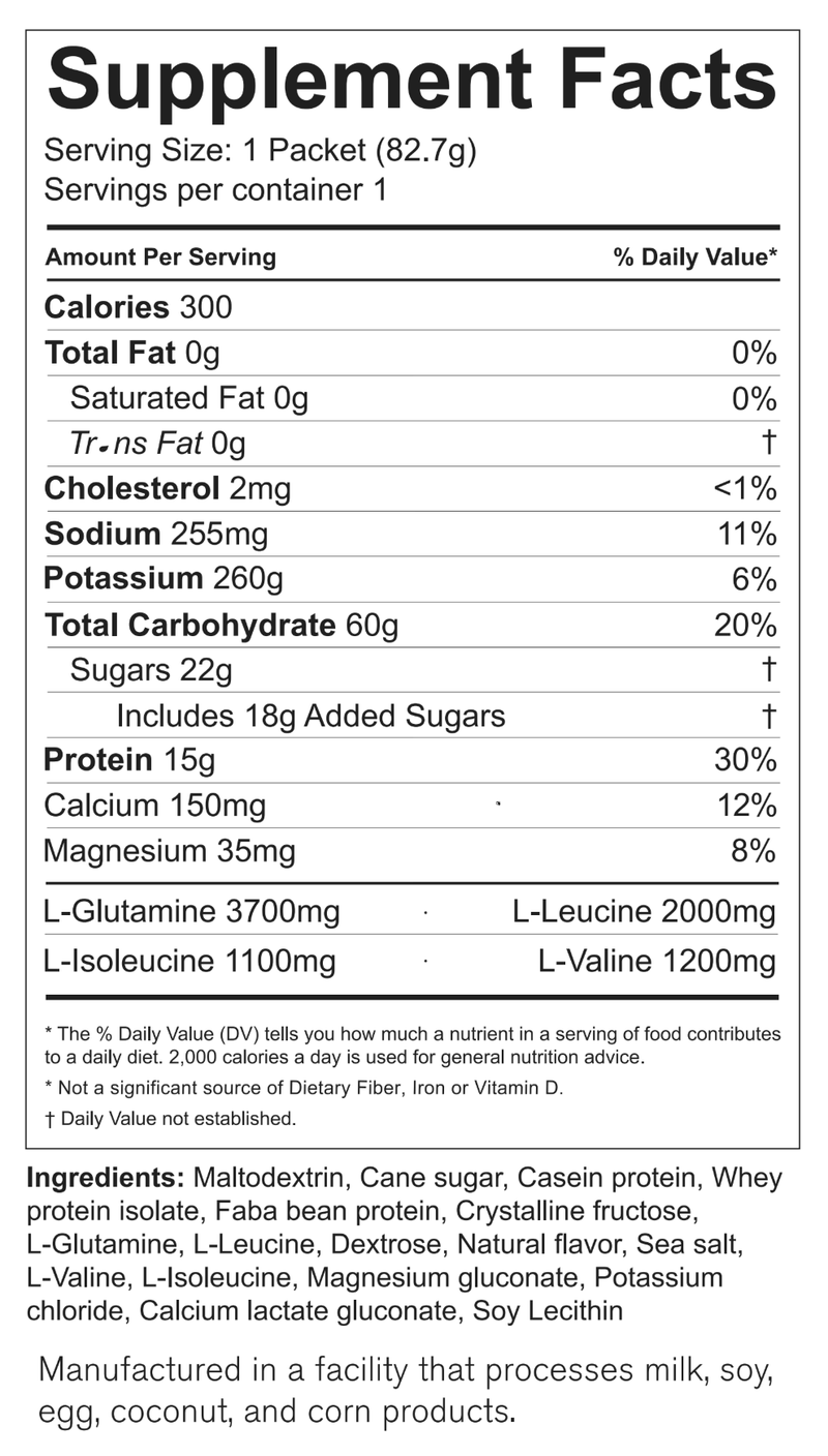 :REPAIR Complete Recovery nutritional information